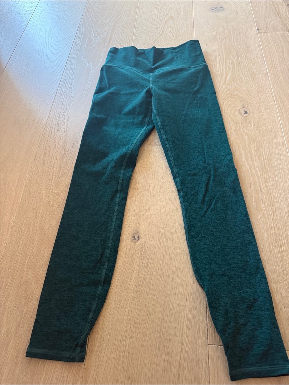 Children's Dark Teal Knit Leggings with Stretch Waistband